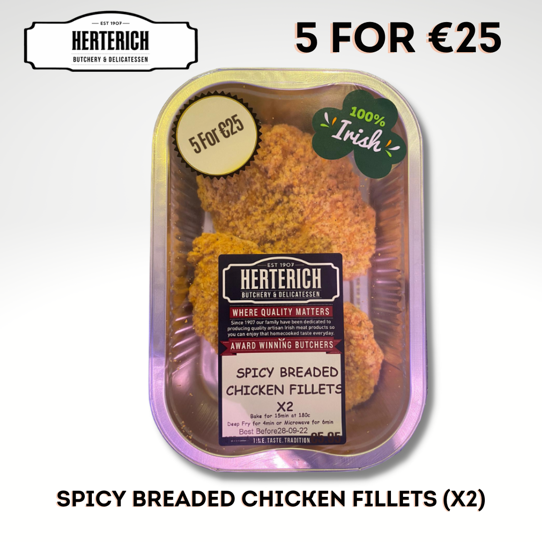Spicy Breaded 100% Irish Chicken Fillets (2 per pack)