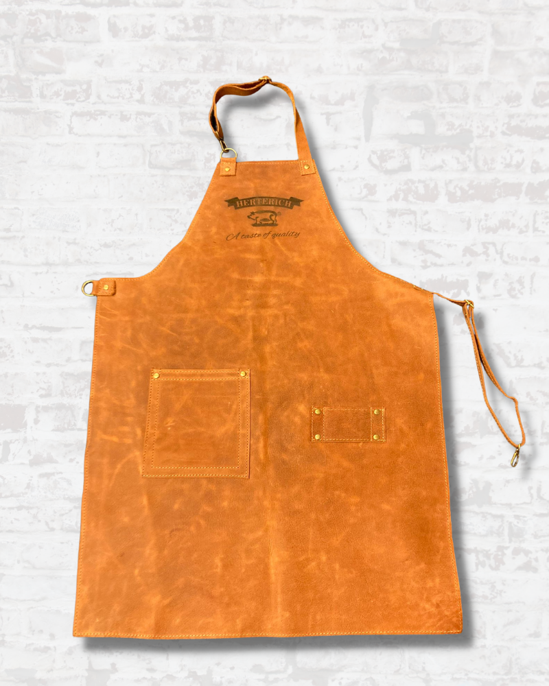 Herterich Branded Leather Butcher's Apron | Online Butcher Ireland