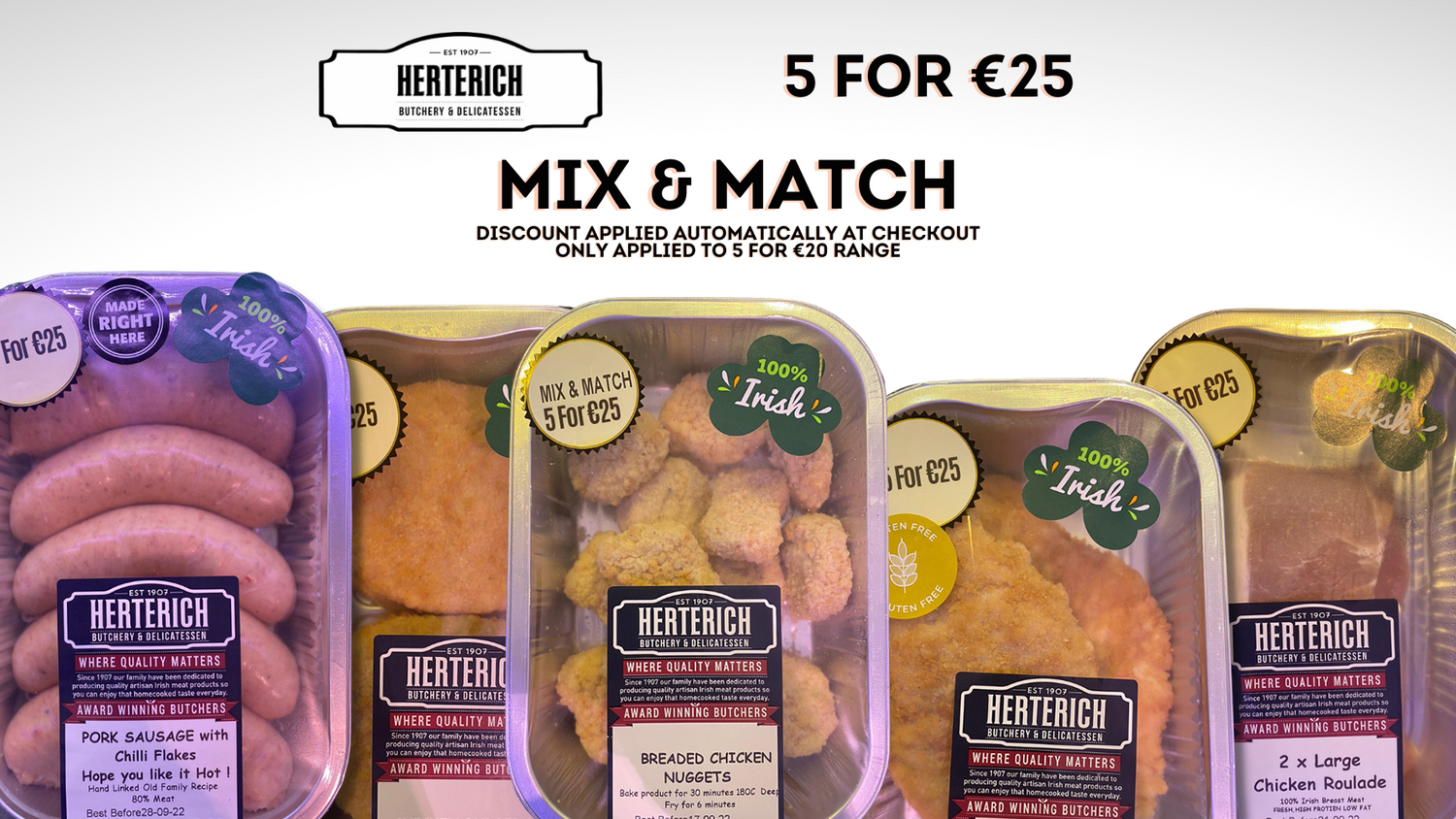 Mix & Match 5 for €25 Range