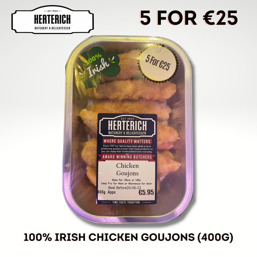 A pack of 100% Irish Chicken Goujons (400g)