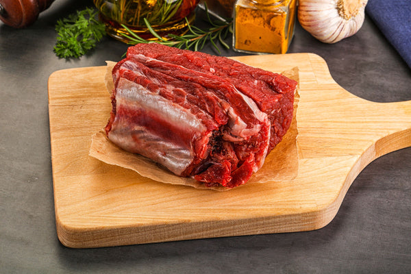 Locally sourced beef short ribs –  tender, flavour-packed cuts per pack.