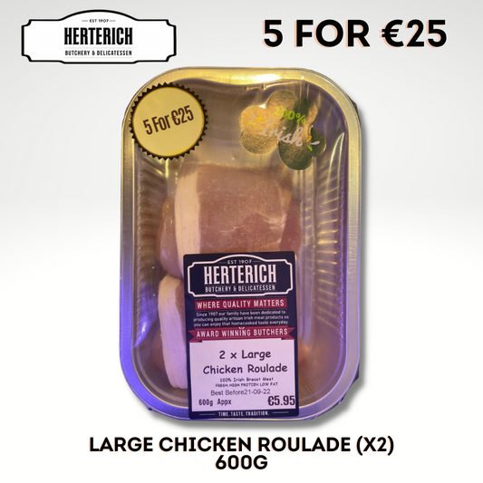 Large 100% Irish Chicken Roulade (2 per pack)