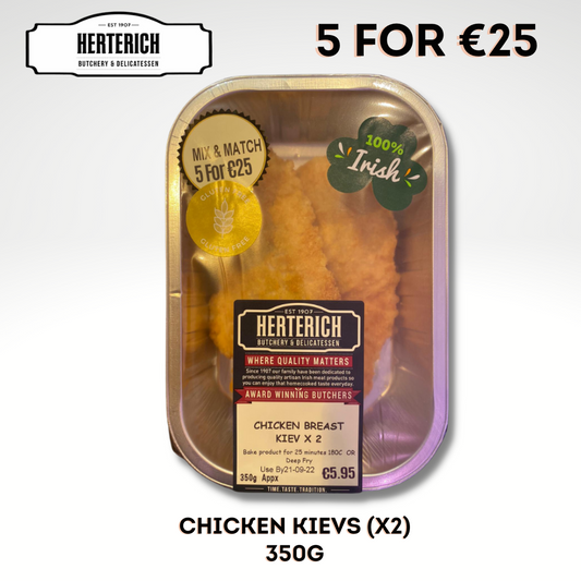 100% Irish Chicken Kievs (2 per pack 350g)