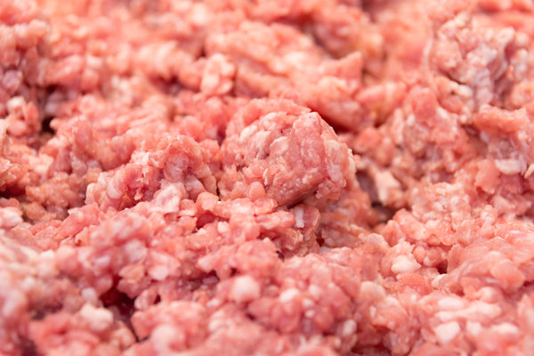 Close-up of ground sausage meat