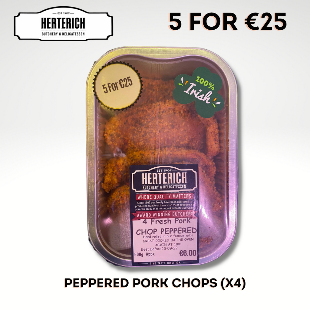 A pack of our Peppered Pork Chops 
