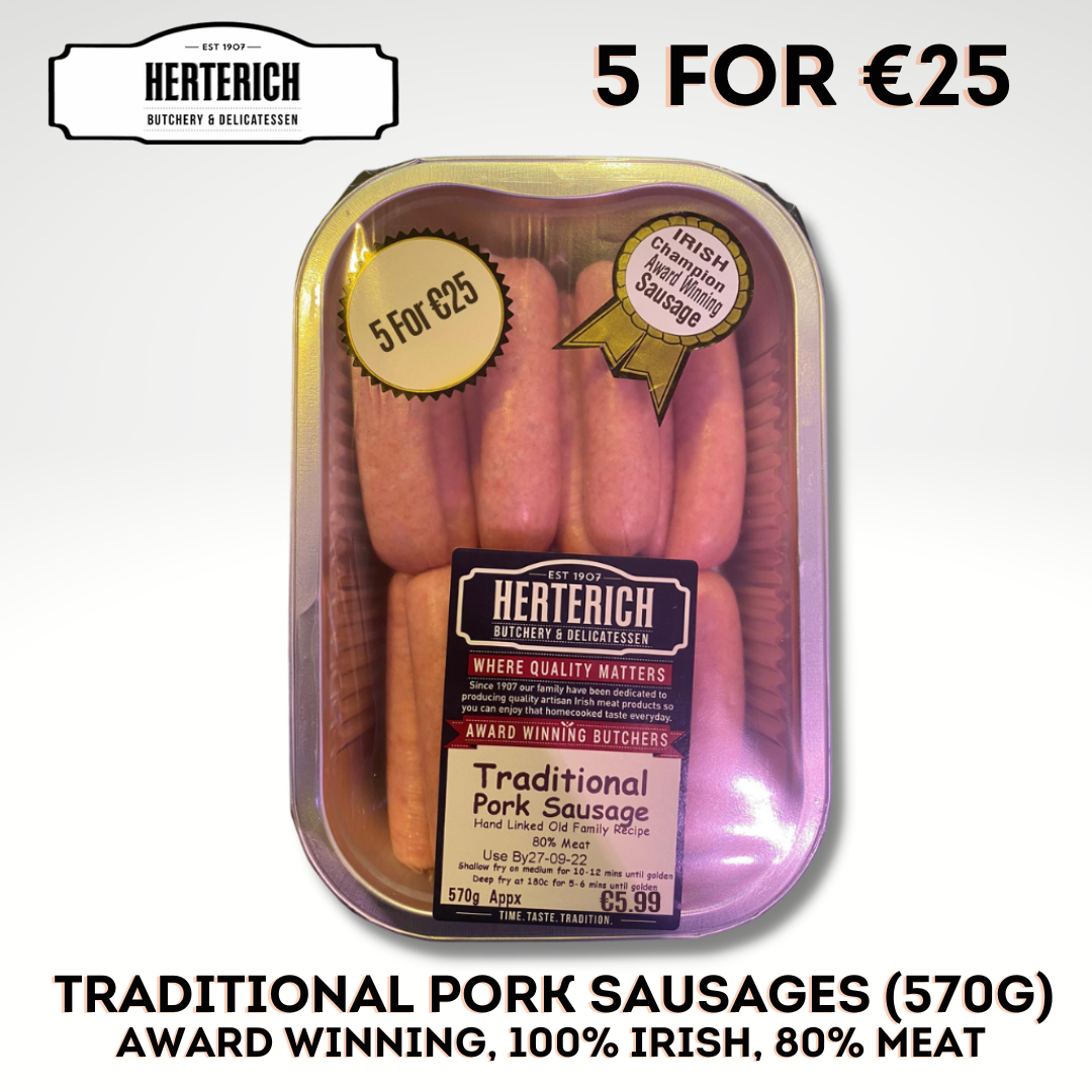 Herterich Traditional Award-Winning Pork Sausages (570g)