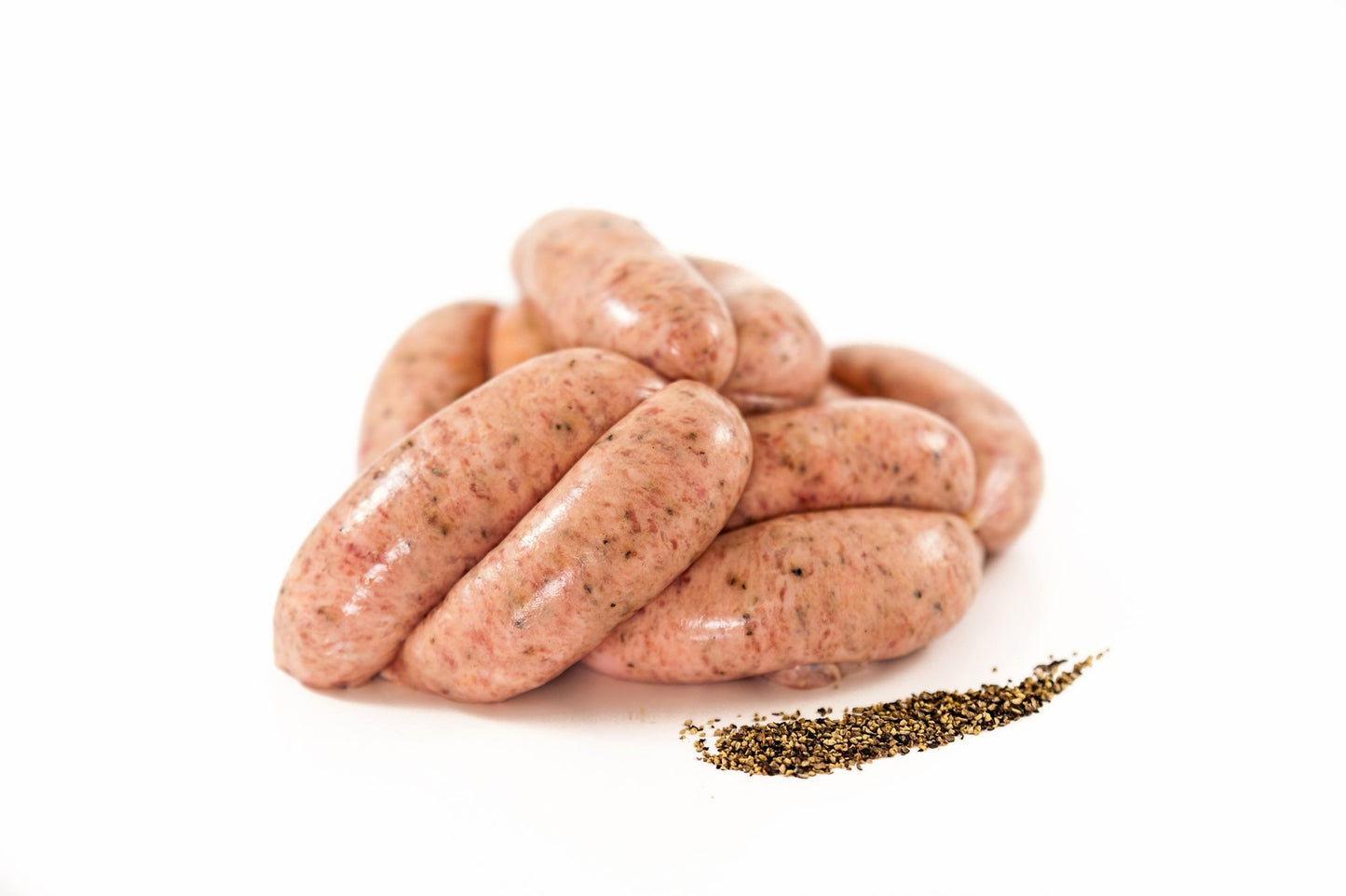 Pork Sausage with cracked black pepper 350g pack. A good meaty sausage, not too hot ! | Online Butcher Ireland
